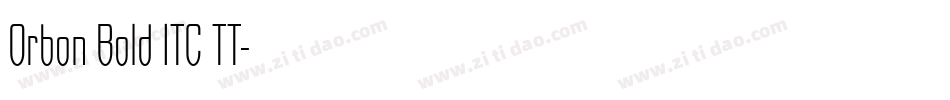 Orbon Bold ITC TT字体转换